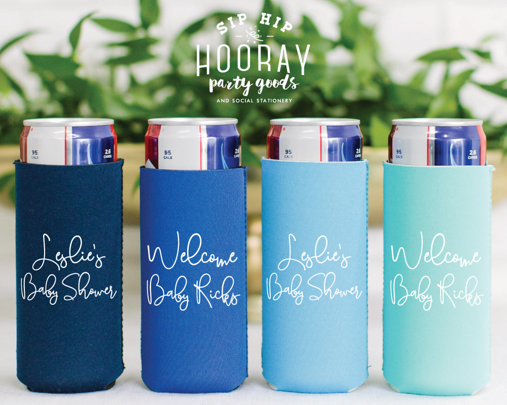 Scripty Style Personalized Slim Can Cooler
