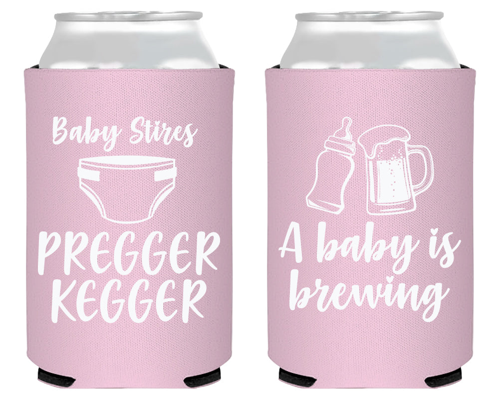 A Baby is Brewing Baby Shower Full Color Slim Can Cooler 6FS Baby