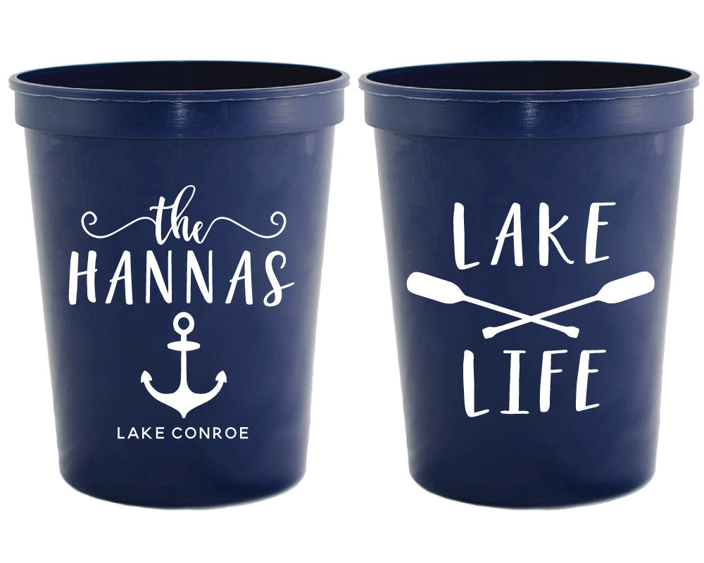 Lake House Cups, Lake Party Cups, Personalized Foam Cups, Housewarming  Party Cups, Housewarming Gift, Monogramed Foam Cups, Styrofoam Cups 