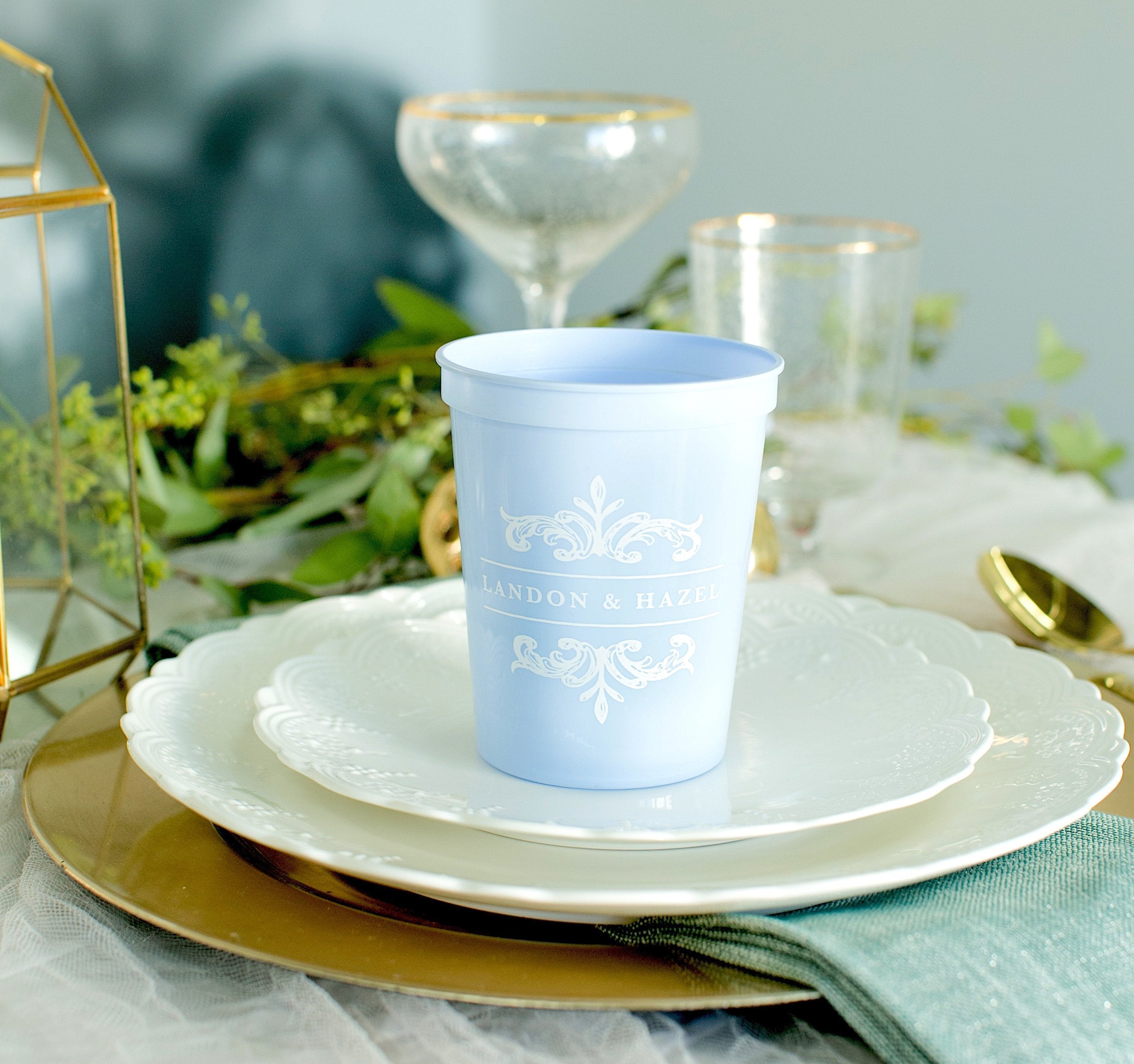 Personalized Elegant Wedding Custom Printed Foam Cups – JJ's Party