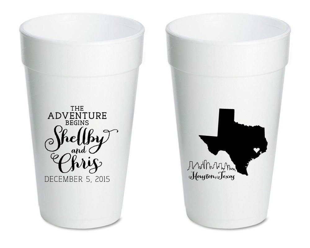 Personalized Wedding Foam Cups, Printed Styrofoam Cup, Design Your Own Cup, Custom  Cup, Wedding Logo Cup, Custom Foam Cups -  Canada