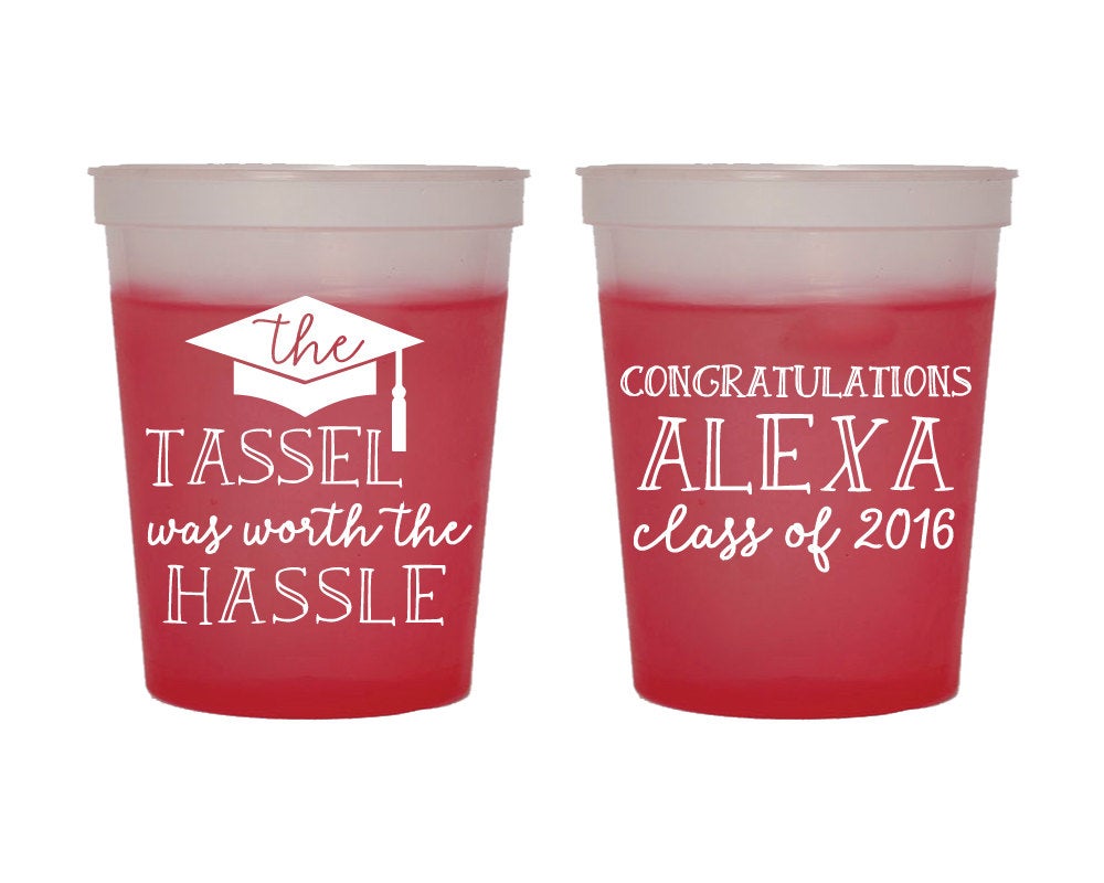 Graduation Party Cups Personalized Plastic Cups Class of 2023