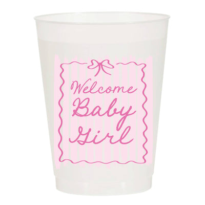 Welcome Baby Girl Frosted Cups- Baby