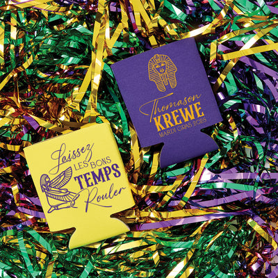 Egyptian Krewe Mardi Gras Foam Can Coolers