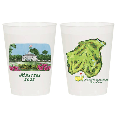 Masters Club House and Map Frosted Cups- Masters