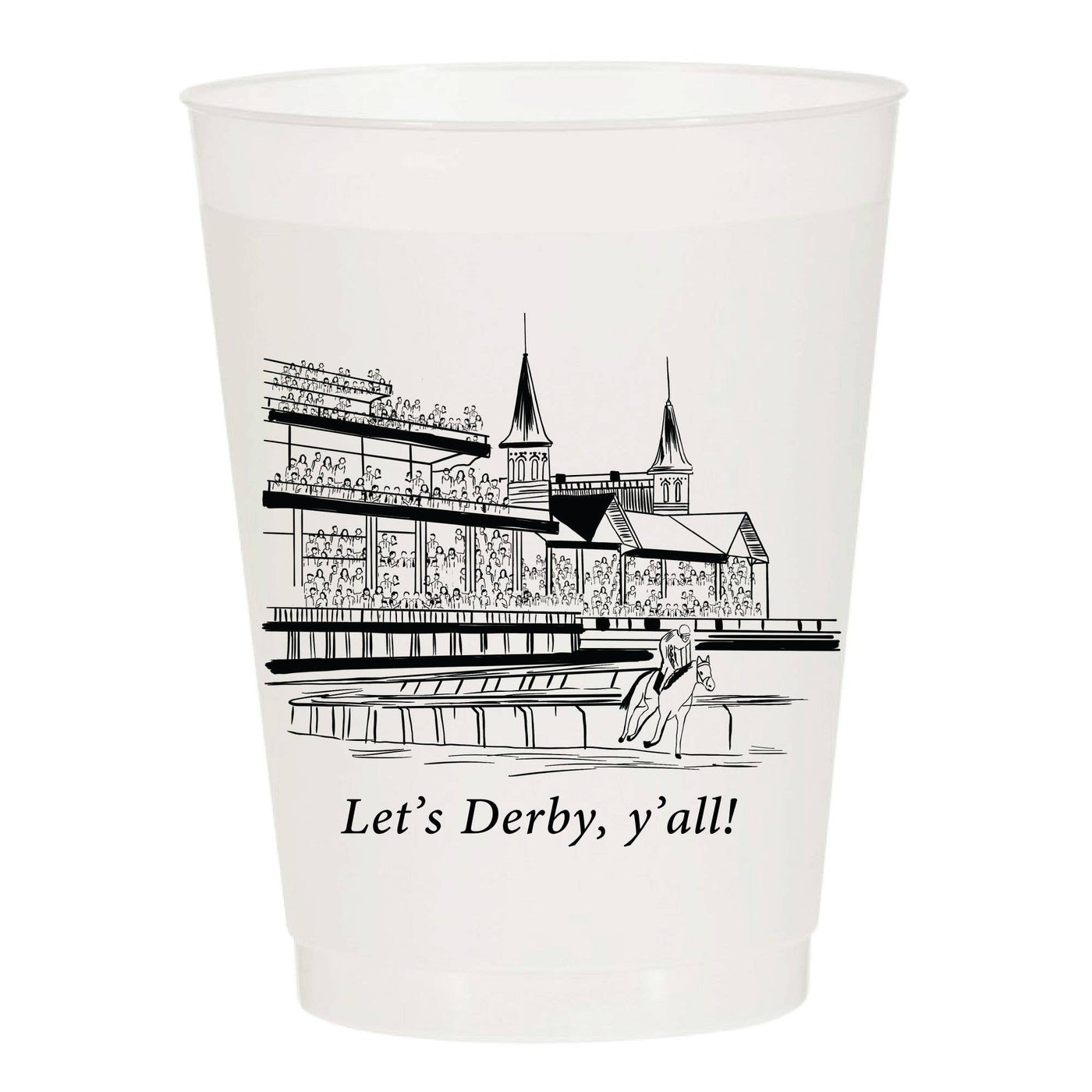 Let's Derby Y'all Racetrack Frosted Cups - Kentucky Derby