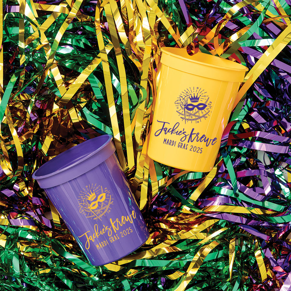 Mardi Gras Krewe Custom Stadium Cups