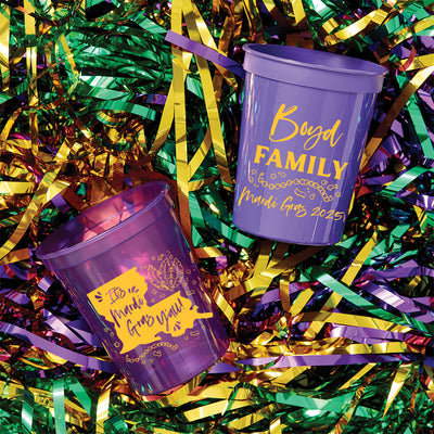 It's Mardi Gras Y'all Stadium Cups