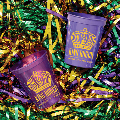 Custom King Mardi Gras Stadium Cups