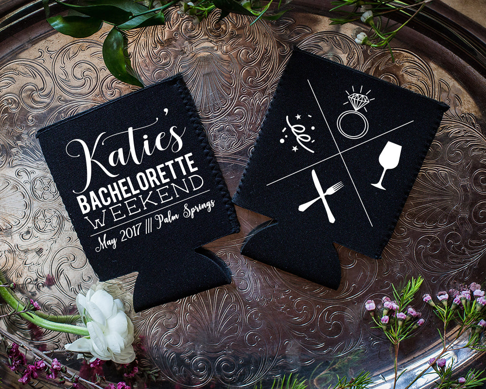 Bachelorette Party Icons Neoprene Koozies