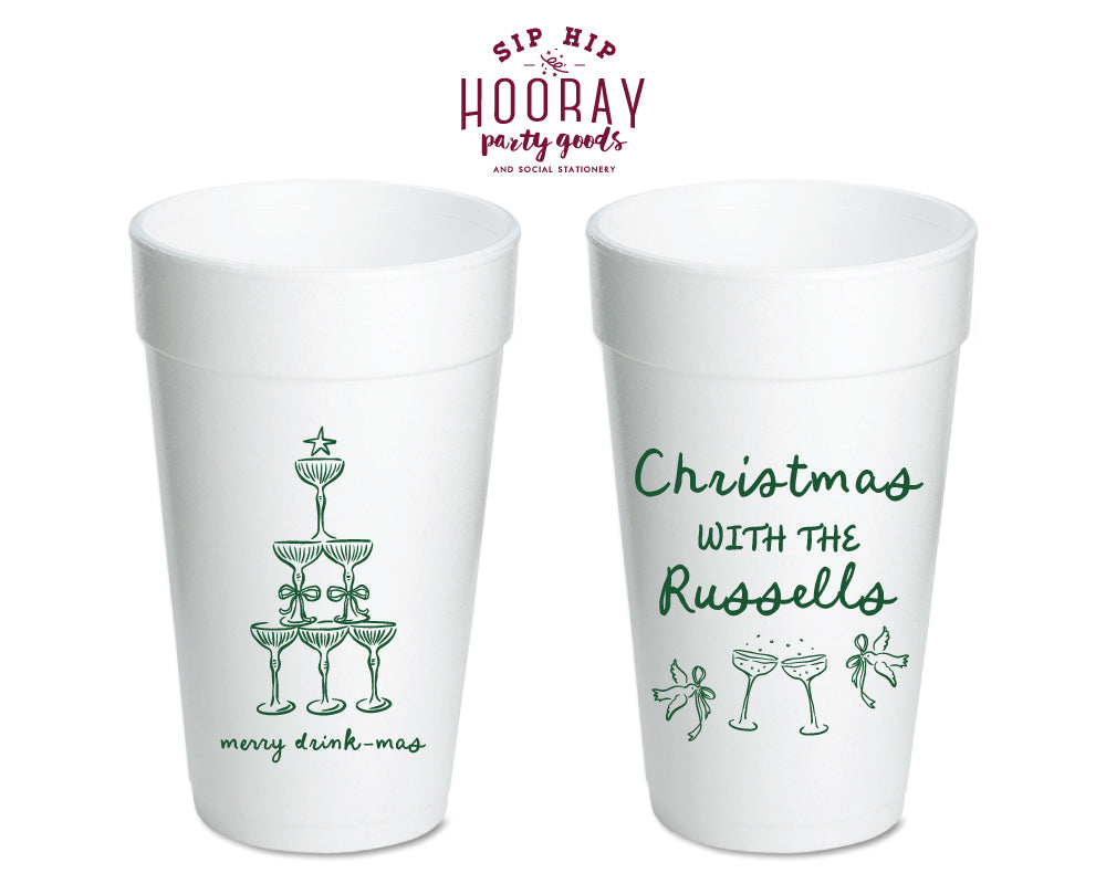 Merry Drink-mas Funny Christmas Foam Cups