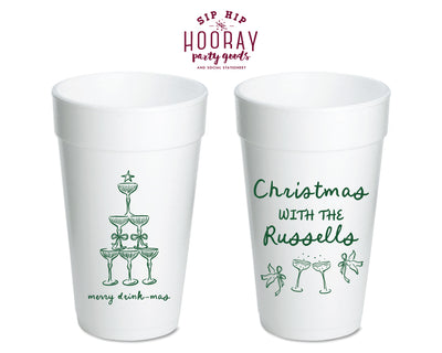 Merry Drink-mas Funny Christmas Foam Cups