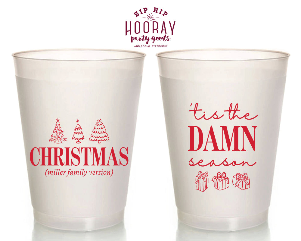 Tis the Season Christmas Frosted Cups