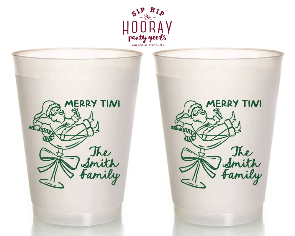 Merry Tini Christmas Frosted Cups