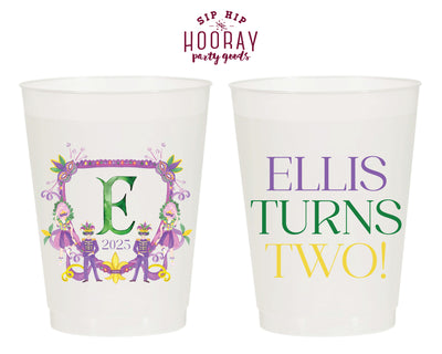 Mardi Gras 2nd Birthday Full Color Frosted Cups