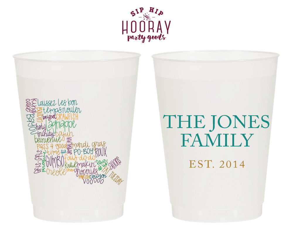 Louisiana State Full Color Frosted Cups