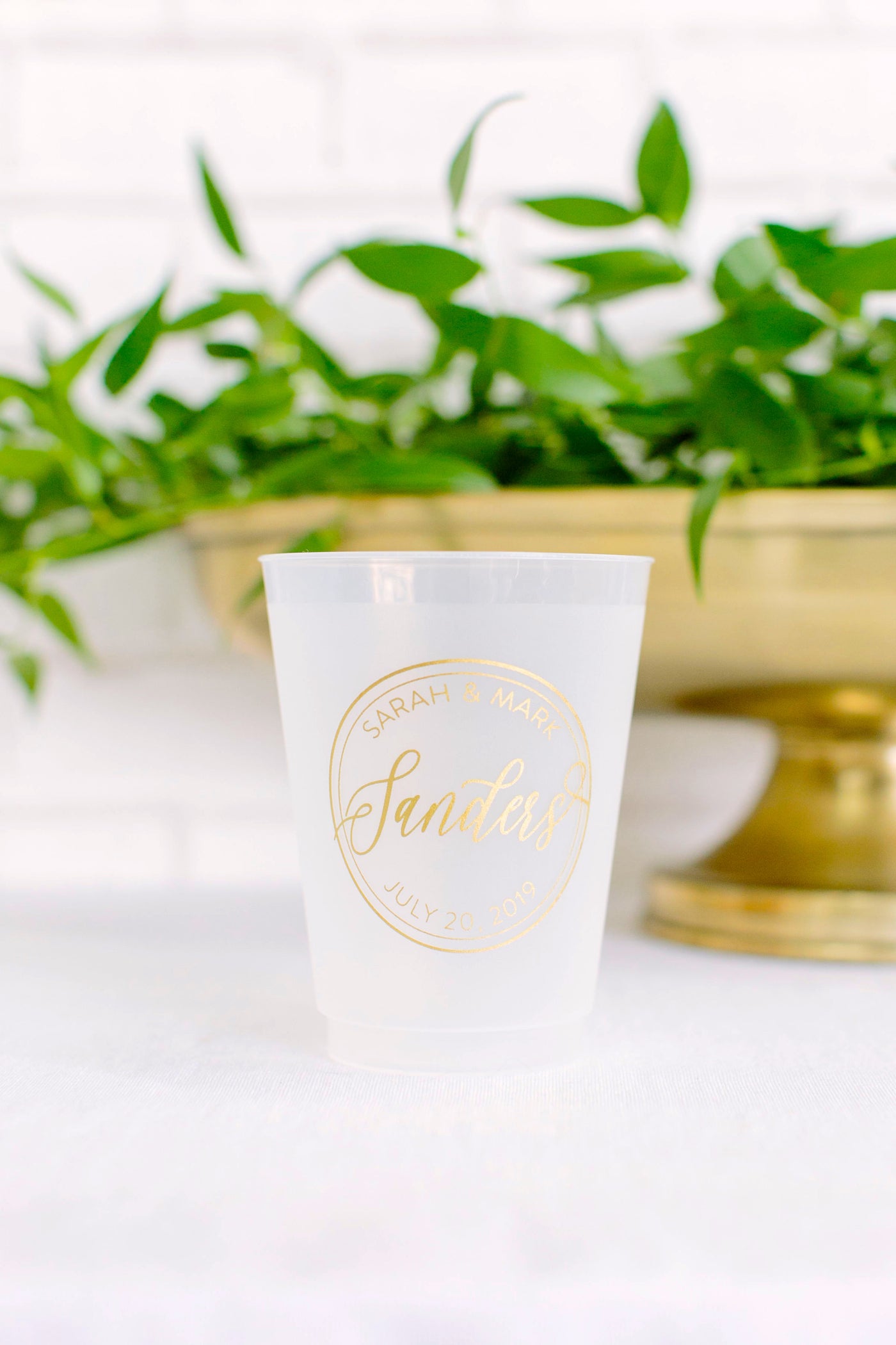 Modern Last Name Frosted Cups