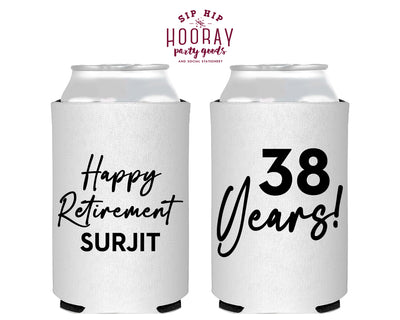 Happy Retirement Foam Can Coolers