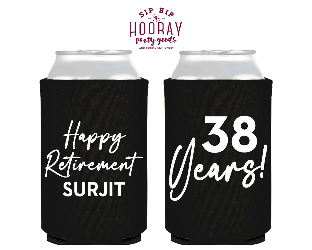 Happy Retirement Foam Can Coolers