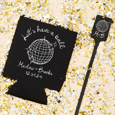 Let's Have a Ball Disco Ball Wedding Stir Sticks