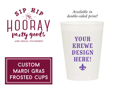 Mardi Gras Princess Crest Frosted Cups