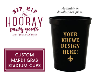 Mardi Gras Krewe Custom Stadium Cups