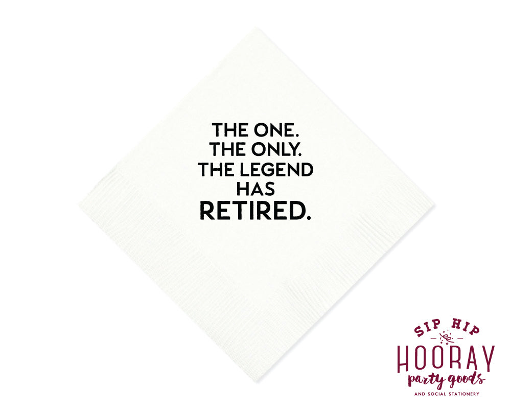 The Legend Has Retired Custom Napkins