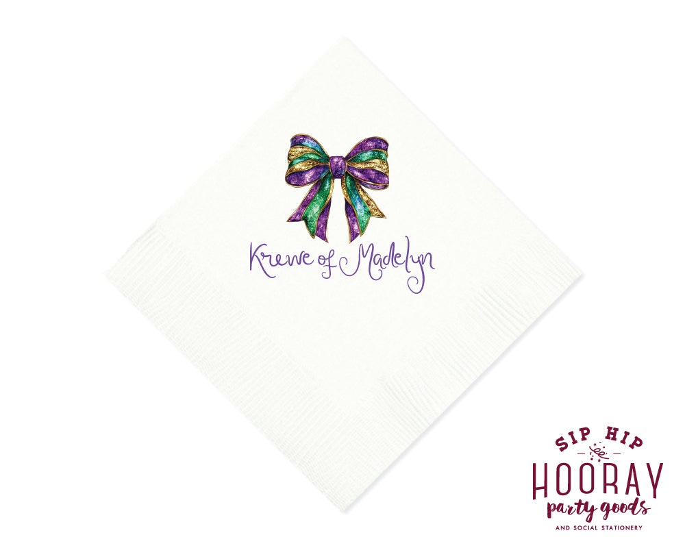 Mardi Gras Bachelorette Krewe Full Color Napkins