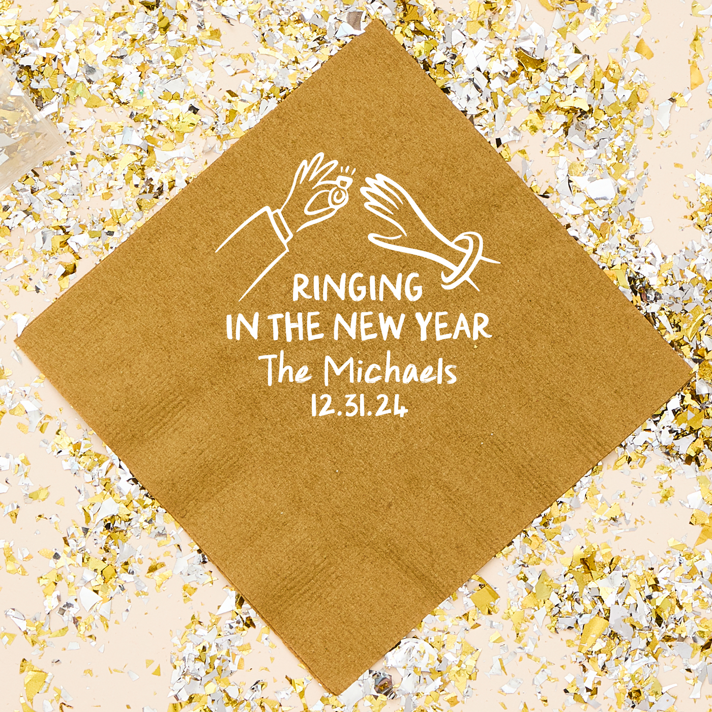 New Year's Eve Engagement Party Napkins