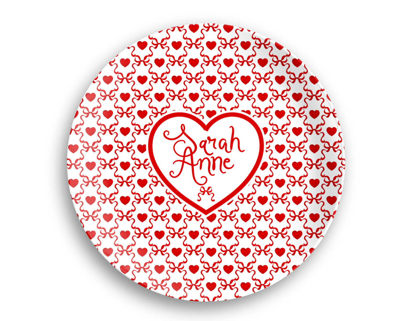 Heart Pattern Custom Valentine's Day Plate