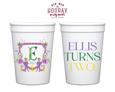 Mardi Gras 2nd Birthday Full Color Stadium Cups