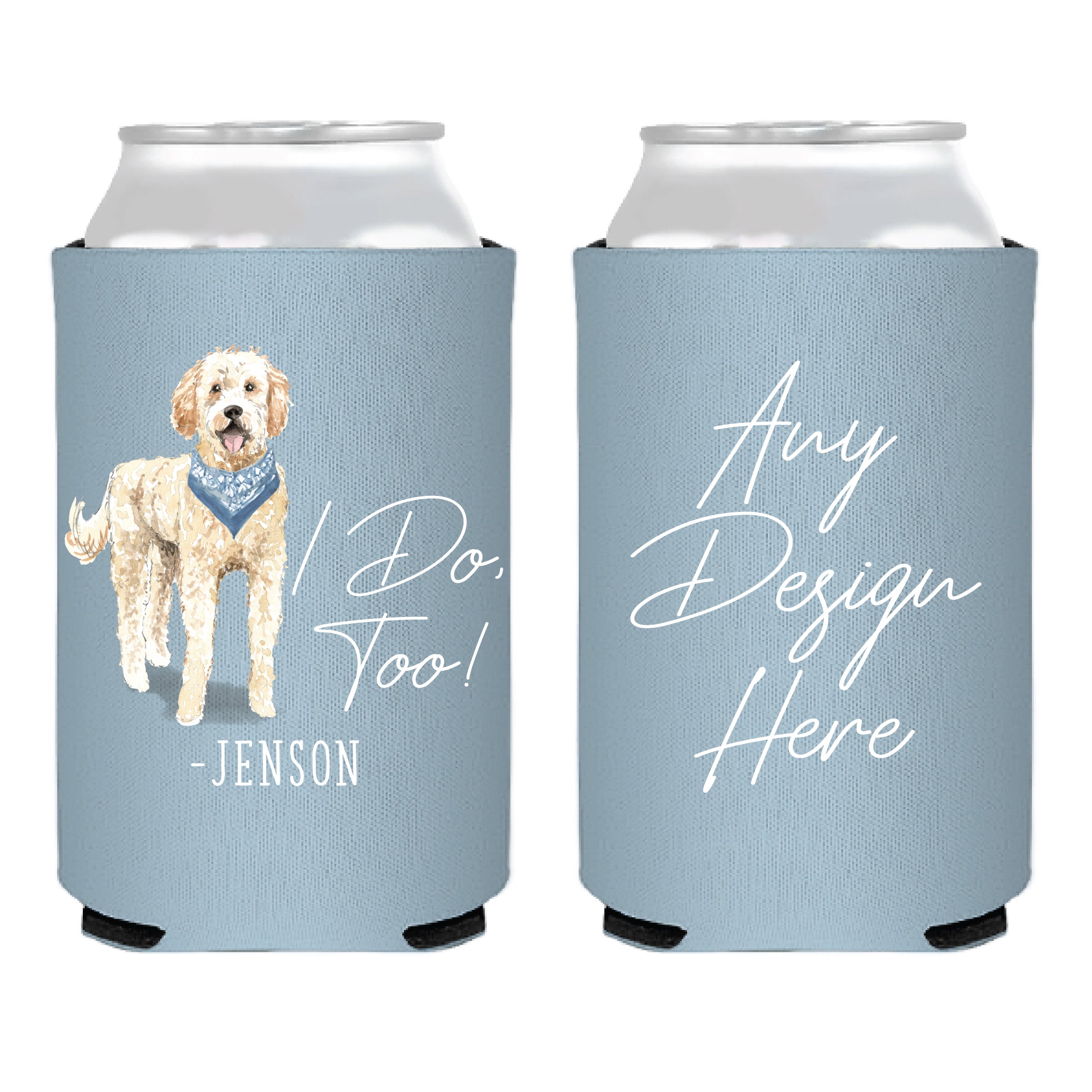 Watercolor Dogs Full Color Wedding Can Coolers (65+ Breeds to Choose F ...