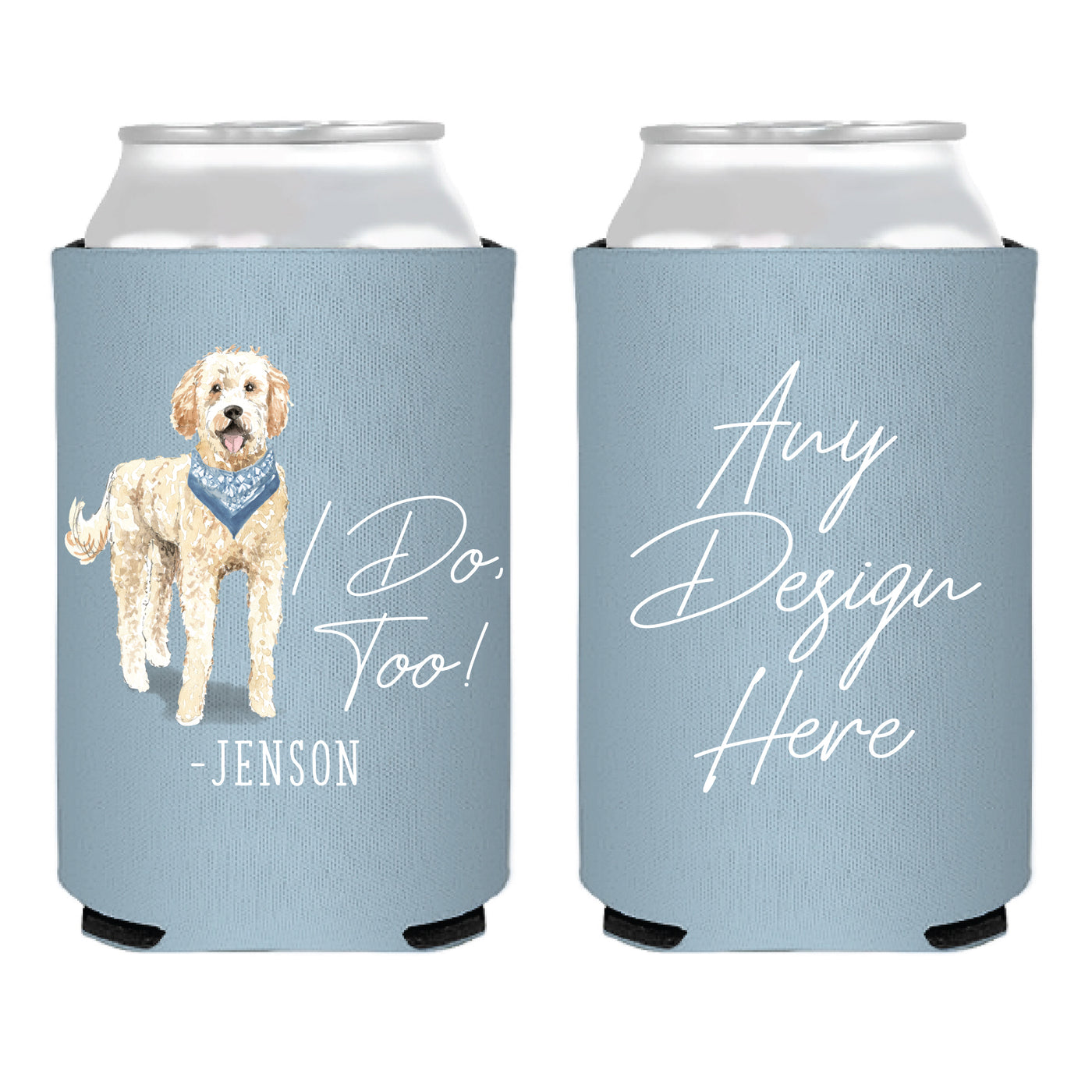 Watercolor Dogs Full Color Wedding Can Coolers (65+ Breeds to Choose From!)