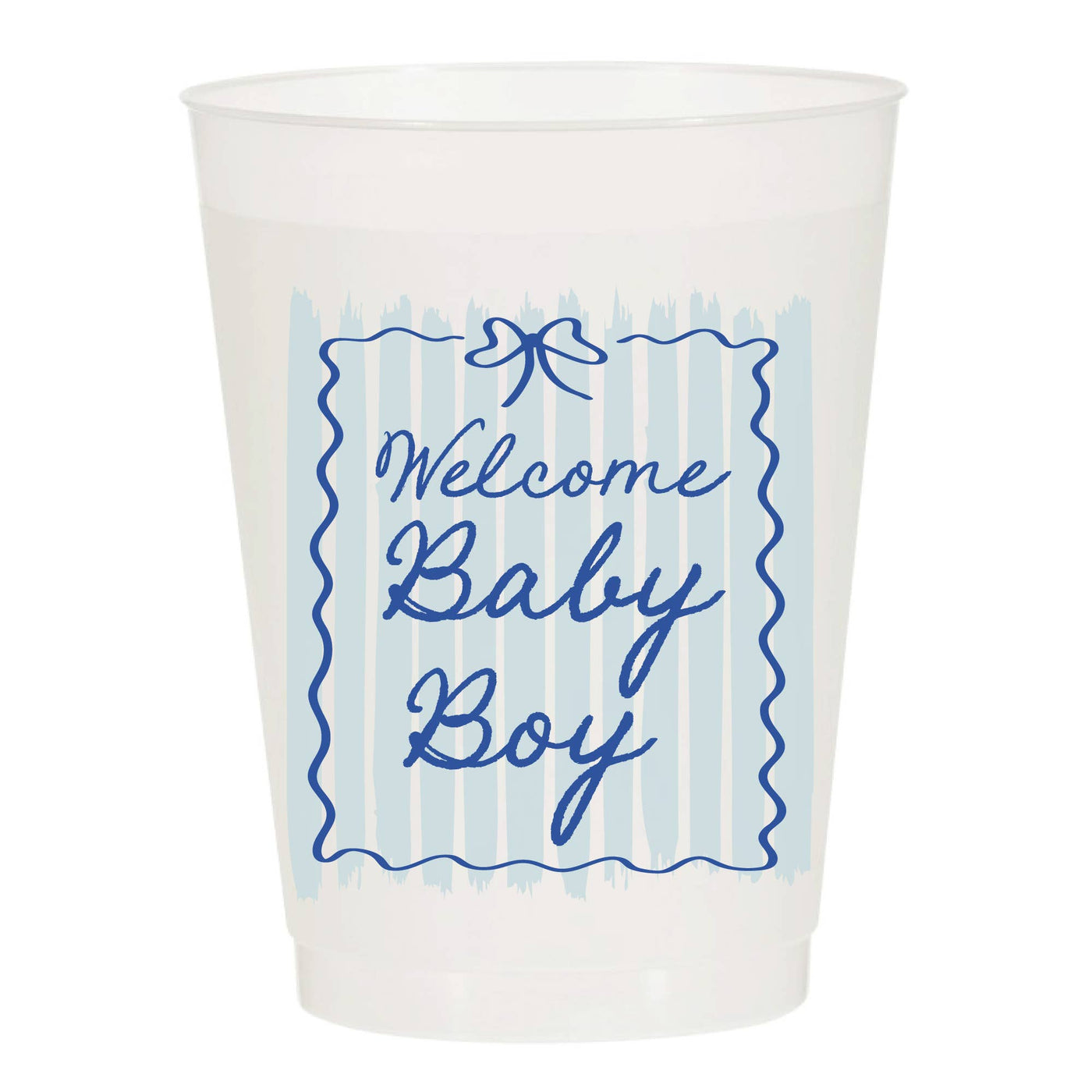 Welcome Baby Boy Frosted Cups- Baby