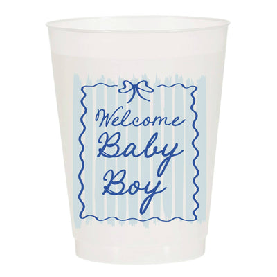 Welcome Baby Boy Frosted Cups- Baby