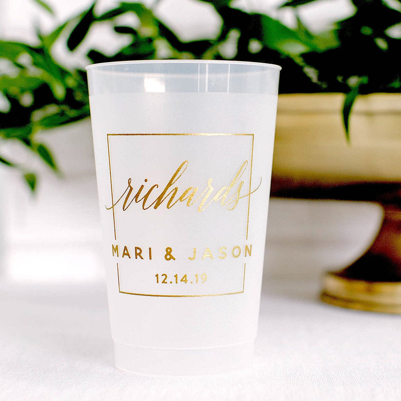 Custom Wedding Frosted Cups #1971