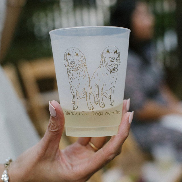 Personalized Pet Portrait Frosted Cups