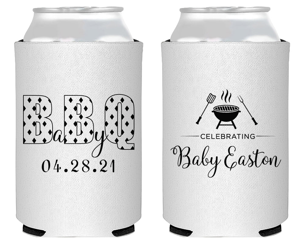 Baby Q Bar-B-Que Baby Shower Neoprene Can Cooler