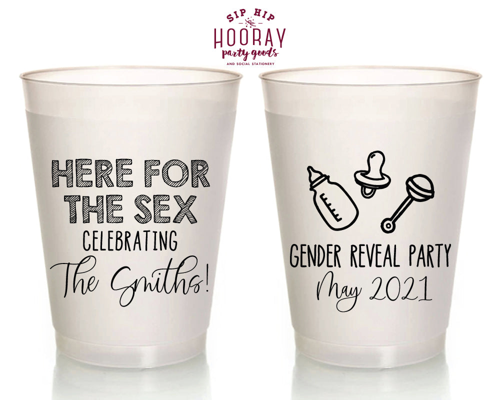 Here For The Sex Fancy Baby Gender Reveal Coffee Cup – SipHipHooray