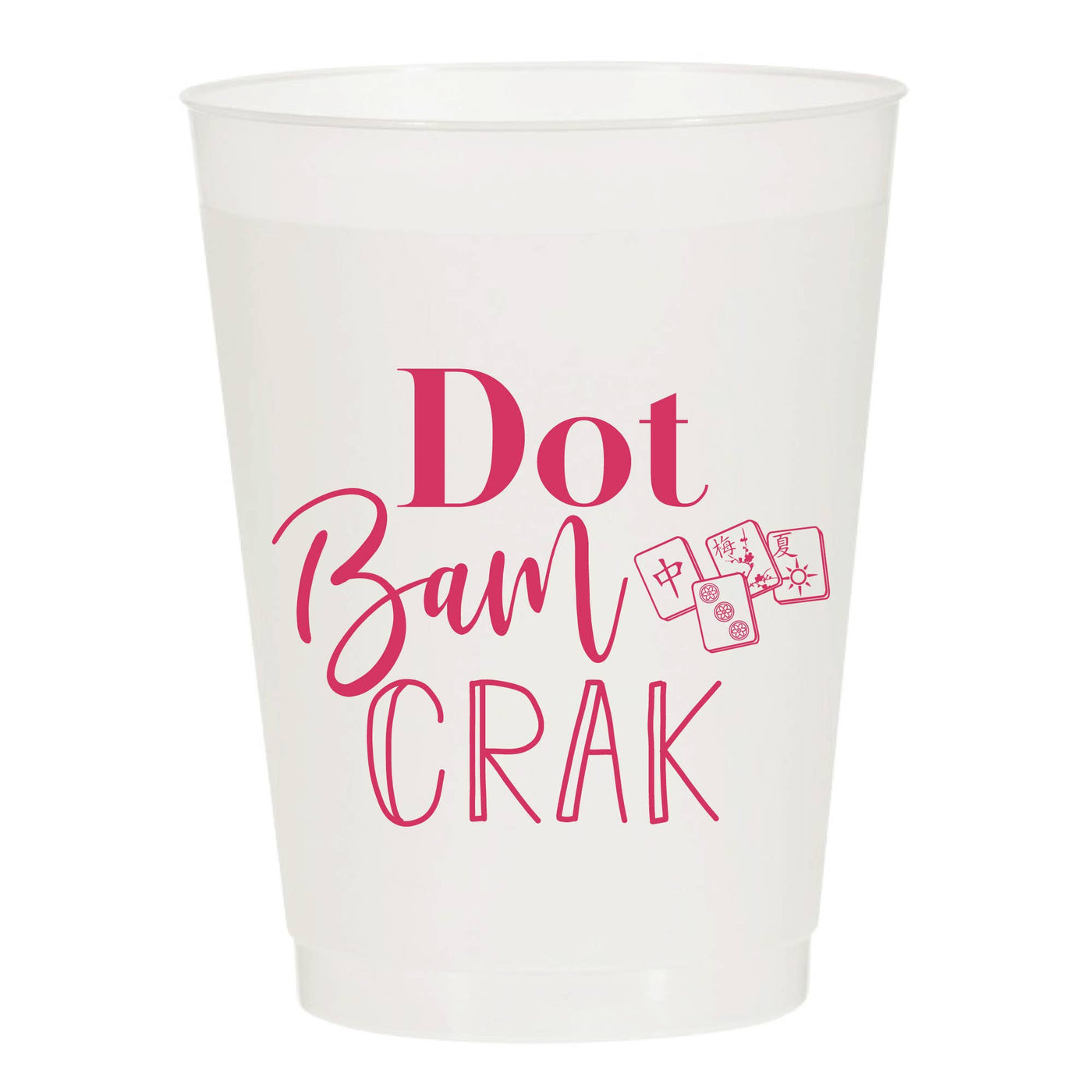 Dot Bam Crak Frosted Cups - Mahjong