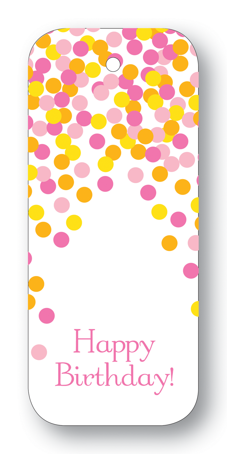 Happy Birthday! Confetti Gift Tag - Set Of 6 – Siphiphooray