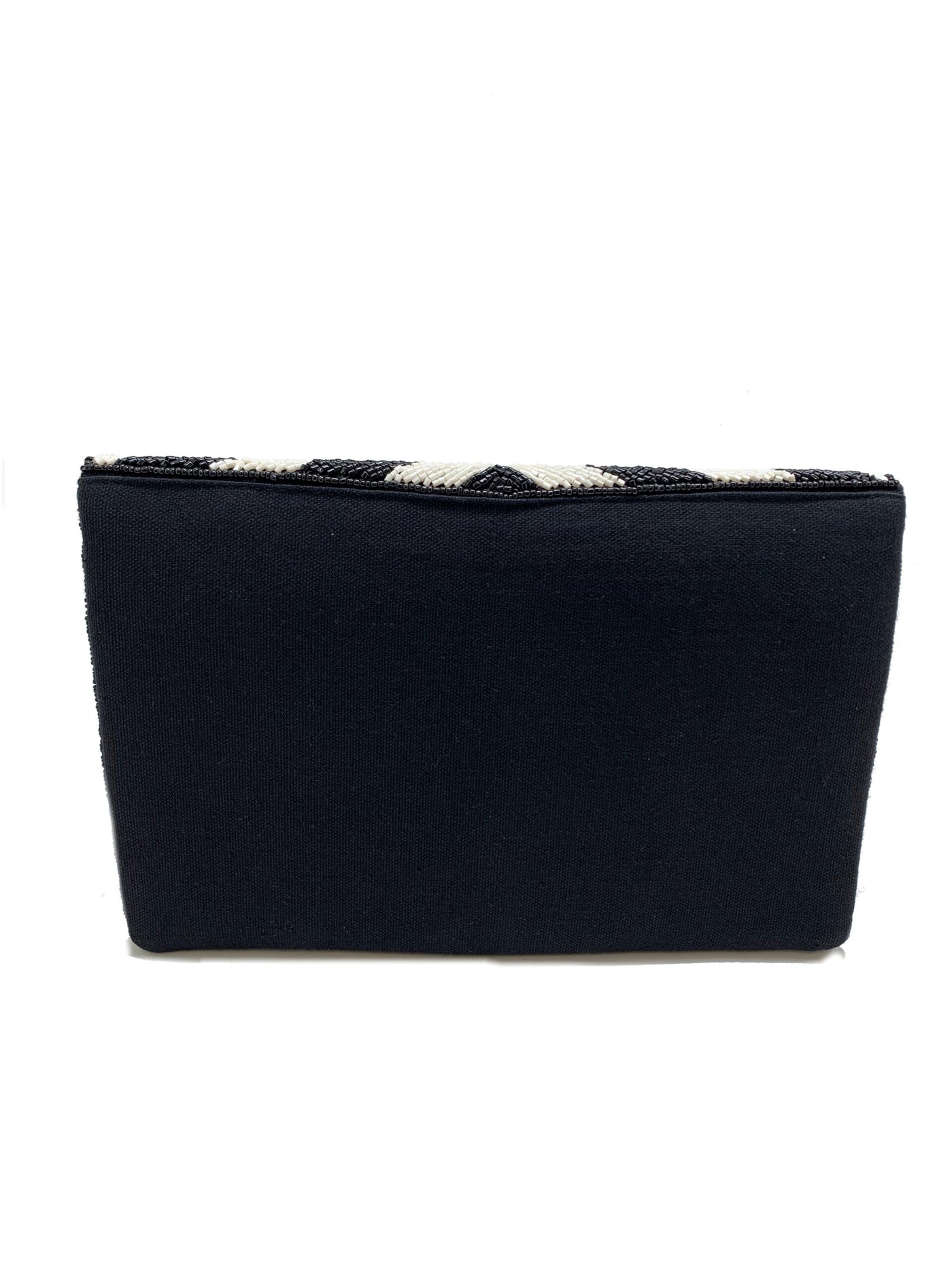 Black Stripe Beaded Purse