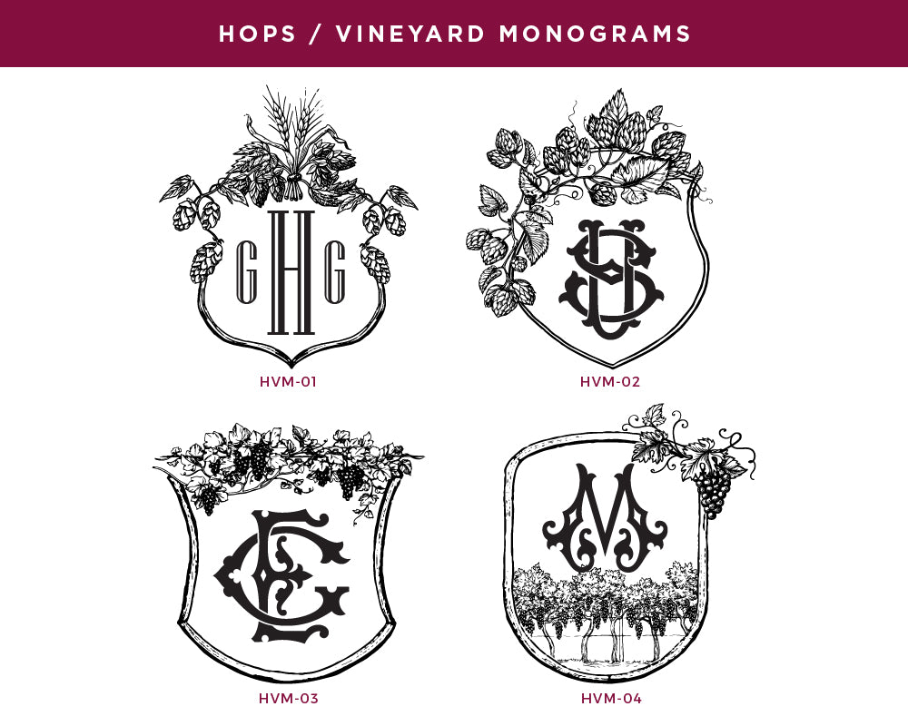 Nouveau Monogram Frosted Cups