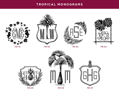 Nouveau Monogram Frosted Cups