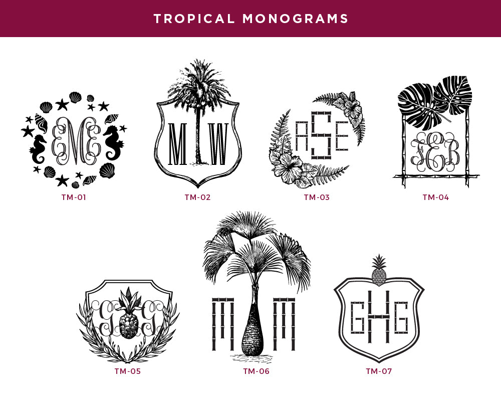 Nouveau Monogram Frosted Cups