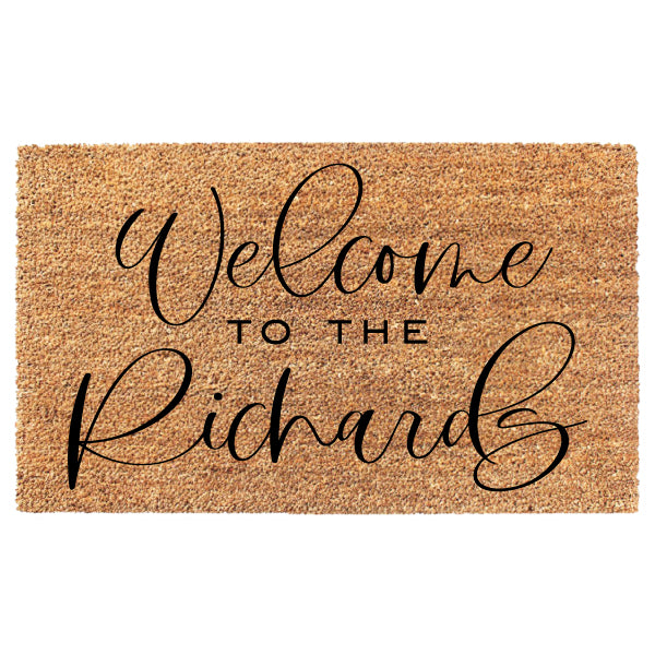 Welcome To Family Custom Doormat – SipHipHooray