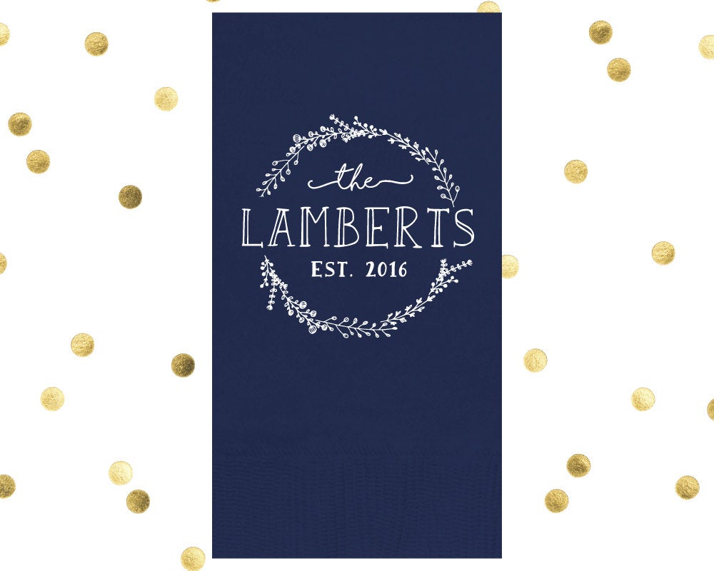 Custom Last Name Event Guest Towels #1631