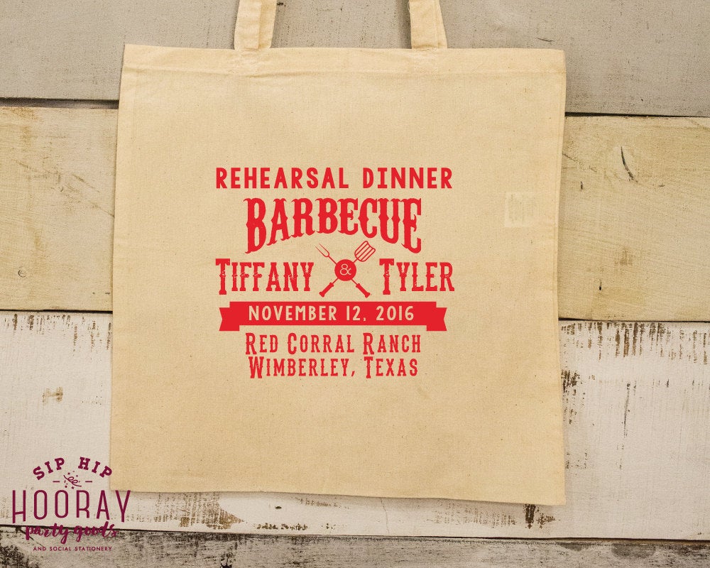 BBQ Party Rehearsal Dinner Tote Bag 1652