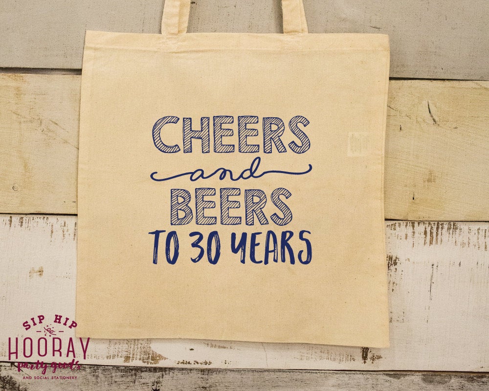 Cheers and Beers Wedding or Anniversary Welcome Tote Bag 1656