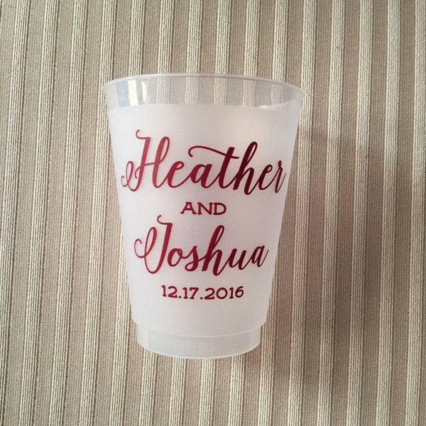 Personalized State Pride Frosted Plastic Cups